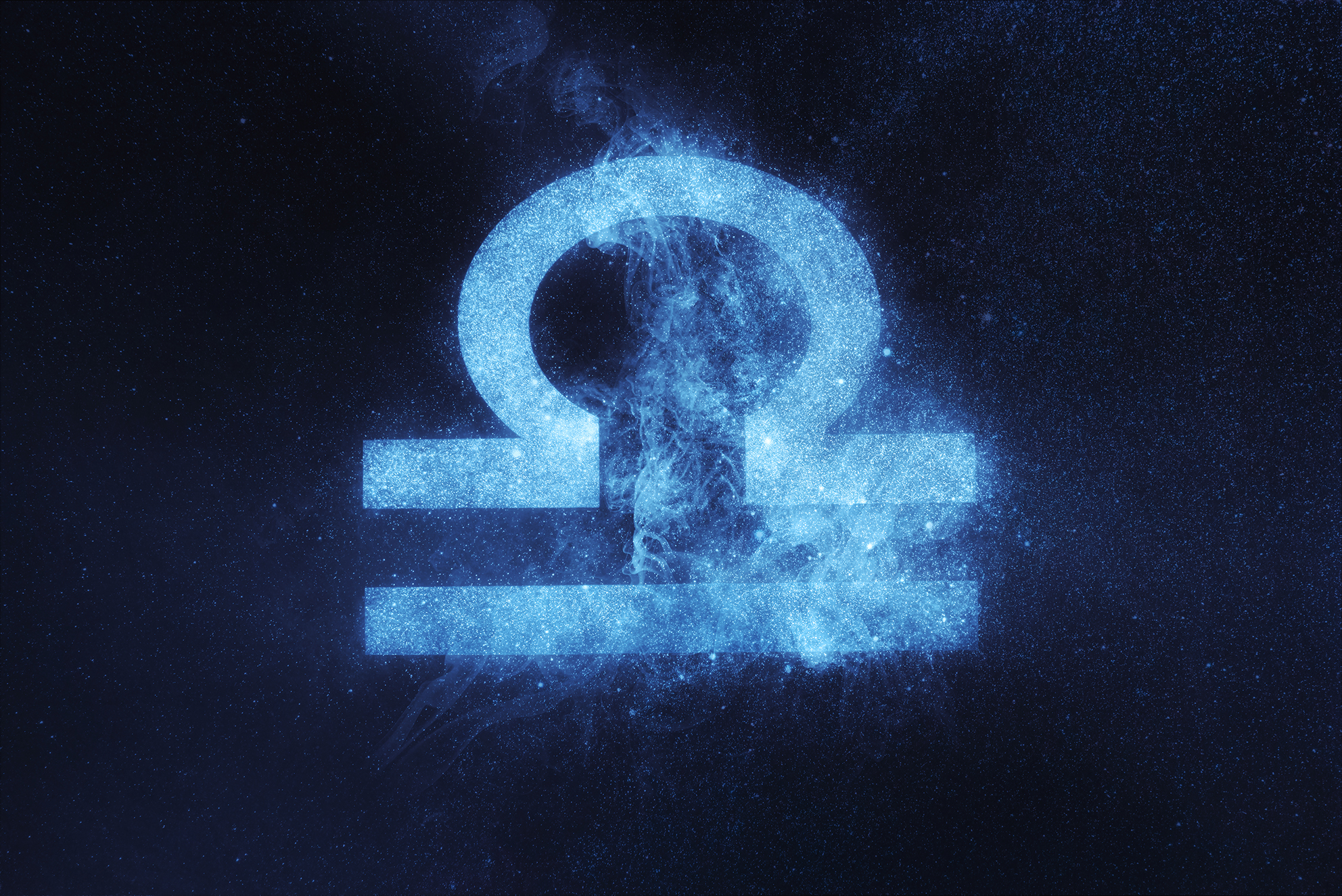 Autumn Equinox 2026 — Libra scales against the night sky as the seasons balance