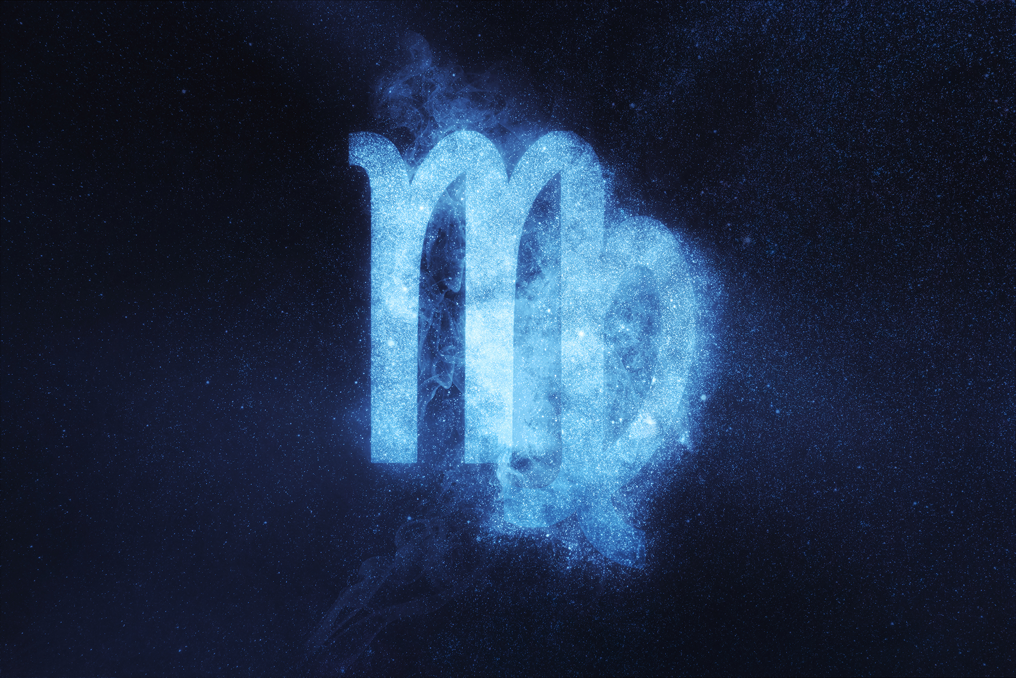Virgo Season 2026 — the zodiac sign Virgo against a starry night sky